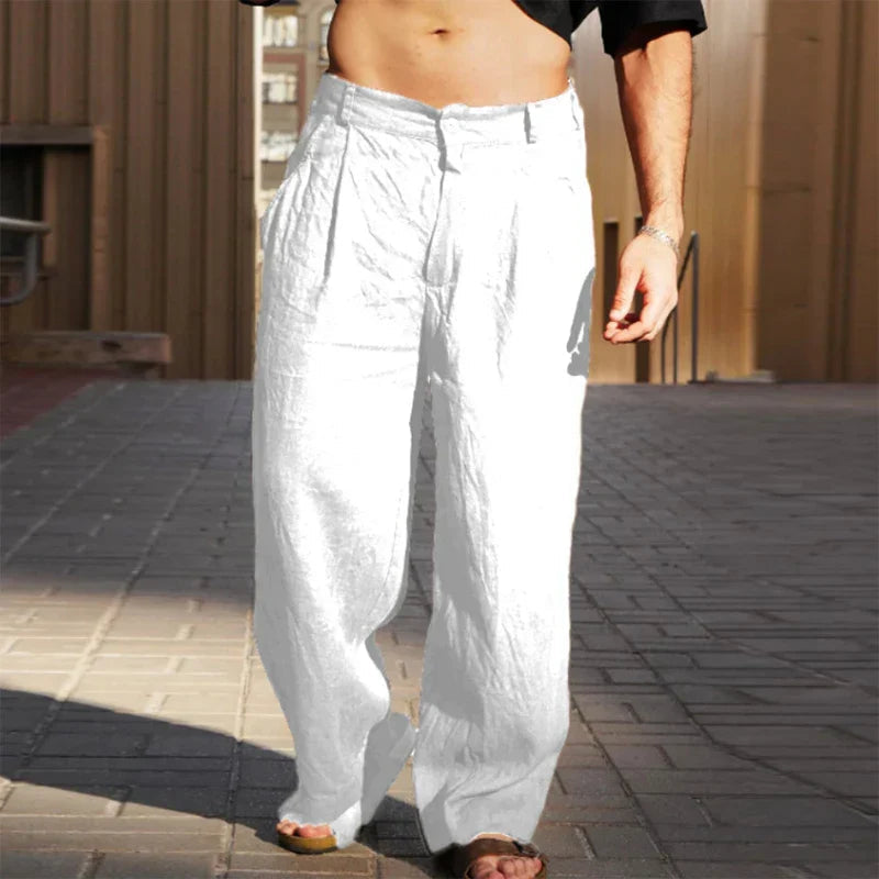 Liping - Pantalones Anchos De Lino
